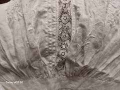 Antique Edwardian 1900s Cotton & Lace Lawn Dress Tea Dress