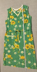 Vintage 60s 70s Komar house dress Floral USA made Patio Hostess Retro Summer
