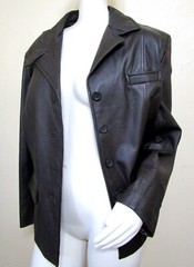 Vintage 80s 90s Spiegal Together Blazer Bomber Leather Jacket M L 42.5