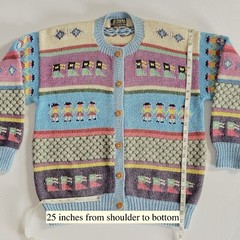 100% Alpaca Wool $250 Vintage Peruvian Cardigan Handmade by Yana, SZ L/XL, EUC