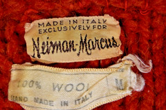 VTG Nieman Marcus Womens Wool Sweater Size M 60s Burnt Sienna Chunky Made Italy