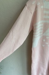 Vintage 80s Ariana Sweater Dress NWT M Baby Pink Retro Coquette Kawaii Pastel