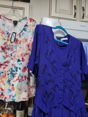Lot 3 Sz 14W KsL RK Dress Blue Pink Flowers Purple, Ruffle Top 1 Nwts L