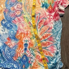 Vintage y2k 2000s Chico’s multicoloured feather paisley print top Size: 2