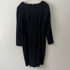 Vintage Liz Claiborne Little Black Dress 10 Covered Buttons 80s 90s