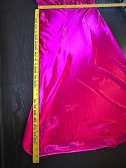 VTG Jenelle of California Fuchsia Hot Pink Floral Satin Long Nightgown Plus 1X