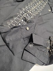 Vintage Brazil Roxx Women’s Western Long Sleeve Shirt Rhinestone Stud Medium