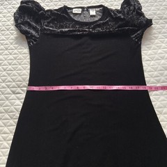 Vintage 90s Midi Dress Jacqueline Ferrar Sz 10 Black Velvet Burnout Fairy Grunge