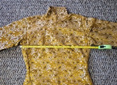 VTG 1960s Gold Brocade Cheongsam Qipao Dress Handmade Silk Jacquard Fully Lined