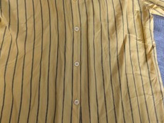 Vtg Mondi Women’s Shirt Pullover Button Back Loop Collar Striped W Germany 36
