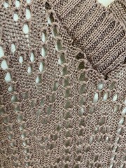 Vtg 70s Its Pure Gould Open Knit Vest Tank Light Brown Acrilan Womens M L