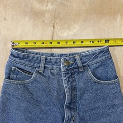 Vintage Guess Jeans Women 29 Blue Denim High Waist Zipper Ankle Made in USA