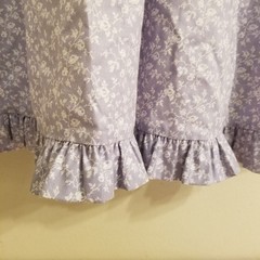 ITEMS California 14 Midi Dress Lavender Floral Puff Sleeve Ruffle Prairie Vtg