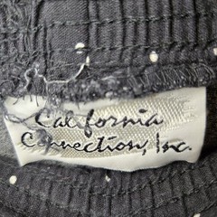 Vintage California Connection Inc. Black Maxi Skirt Floral Fan Elastic 32″ Waist