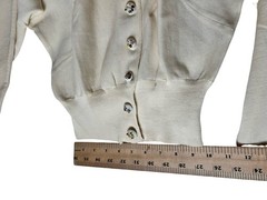 VTG Marvienne Feminine Cardigan Sweater Sz 36 Ivory Ornate Made In Austria READ