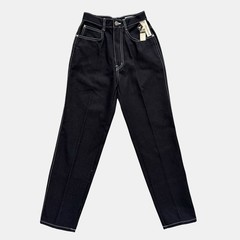Vintage Republic Black tapered High Rise Jeans Straight NWT 80s XXS deadstock