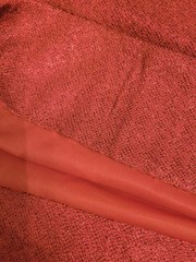 Vintage 2pc MCM Red Shimmer Top/ Skirt Retro Size 4/6 KENLEY Mad Men