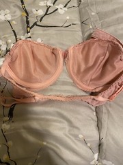 Victoria’s Secret Vintage Gold Label Wide Strap Pink Lace Bra 34C ILGWU Union