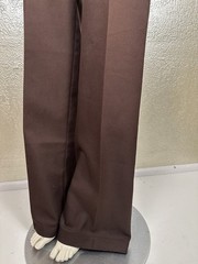 Vintage Ladies 1970’s PULSE Brown Polyester Pants Wide Leg High Waisted Disco