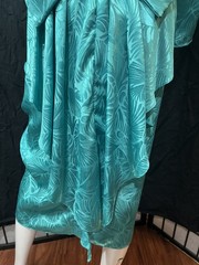 Beautiful Vintage Ashlee California Turquoise Size 8 Split Front Dress USA Made
