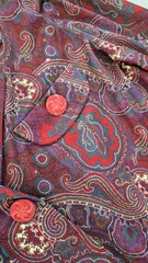 Vintage 70s Tabby of California Dress Size 12 Paisley Shirtdress Shoulder Pads