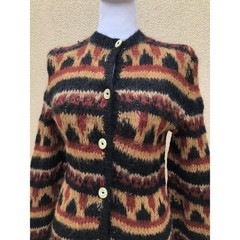 CR SWEATERS industria Argentina wool knitted black brown color wool cardigan