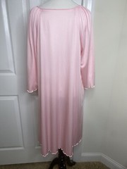 Women’s VTG Shadowline Fluted Half Sleeve Button Up Robe Housecoat •Size M *EUC