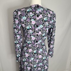 VTG 70s E.D. Michaels Petites Womens 5/6p Floral Prairie Dress Cottagecore