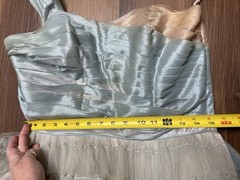 Vintage M/L Volump Cupcake Tiered Blue 1950s Prom Dress