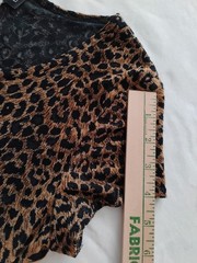 Vtg Gantos Mini Dress Woman’s Stretch Opaque Black Animal Print Fit & Flare XS/S