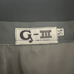 G-III Vintage 1980’s Women’s Gray Leather Jacket And Matching Pencil Skirt