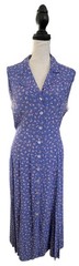 VTG 1990s Robbie Bee Rayon Ditsy Floral Sleeveless Shirtwaist Midi Dress Sz 12