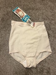 Vintage Lady Manhattan Panty Girdle Sz L Union Made Shapewear USA Nylon Spandex