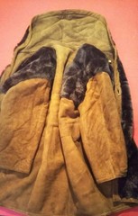 70s Vintage Shearling Mouton Coat Principe Brown Suede Fur XL