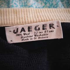 Jaeger Cardigan Navy Blue Vintage 80s Wool Gold Button Preppy British Sweater S