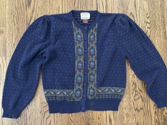 Vintage Susan Bristol 1980’s Hand Embroidered Preppy Romantic Sweater M