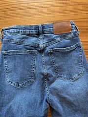 Upcycled Lucky Brand Bell Bottom Jeans Size 6/28 Festival Boho Art Denim