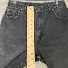 Vintage Levis 551 Relaxed Fit Tapered Leg Jeans Womens 12 Long Black Made in USA