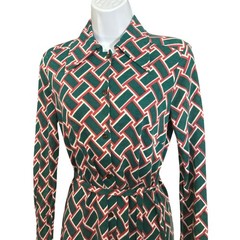 Vintage 70s Diane von Furstenberg Shirt Dress Geometric Mod Retro Chic Designer