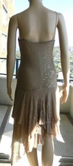 VINTAGE Seduce Cocktail Glamour Flirty Sexy Sheer Glitz Asymmetrical Dress