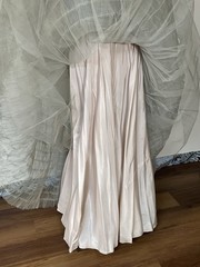 Vintage M/L Volump Cupcake Tiered Blue 1950s Prom Dress