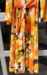 VTG 60s 70s ALICE POLYNESIAN HAWAII Dress Muumuu NEON Day Glow TIKI PSYCHEDELIC