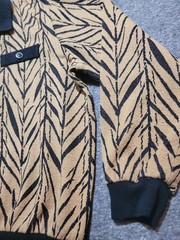 Vntg 80’s Alfred Dunner Sz LG Sweater Collared Button Lightweight Bamboo AOP USA