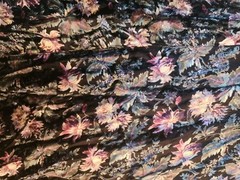 Vintage 90’s Nostalgia Floral Black Rayon M Asymmetrical Hem Huge Sweep! NWT