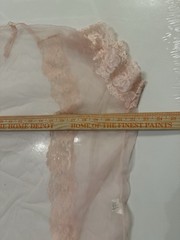VTG Deadstock Lingerie Set size L pink lace teddy and open cover up