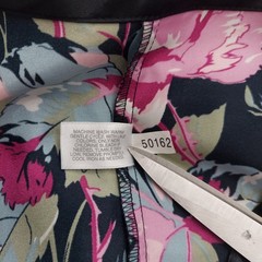 Vintage Y2K Avon Black Floral Cottagecore Goth 2 Piece PJ Set L