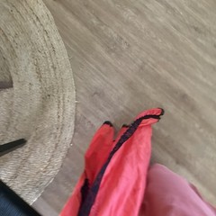 Vintage MCM 70’s Red-orange and Black Full Length Slip Lingerie