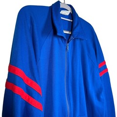 Retro Track Sweat Suit Set Men Size L Royal Blue Made USA Activewear Athletic