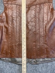 VTG Rustic Genuine Leather Vest Large (42) Mexico Cowboy Ranch Style Motorcycle