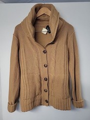 I. Magnin Vintage Lana Wool Sweater Brown/Beige Made In Italy